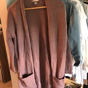Mauve Oversized Cardigan